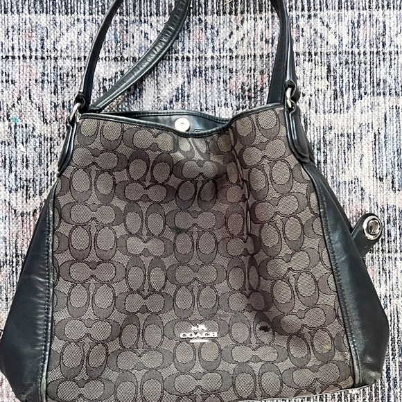 Coach Bags Black And Grey Coach Toteshoulder Bag Poshmark